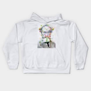 WILLIAM JAMES watercolor portrait .2 Kids Hoodie